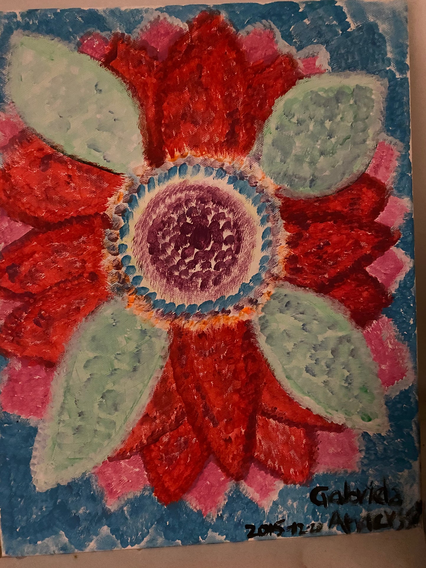 Blossoming - Canva Painting by Gabi Gal