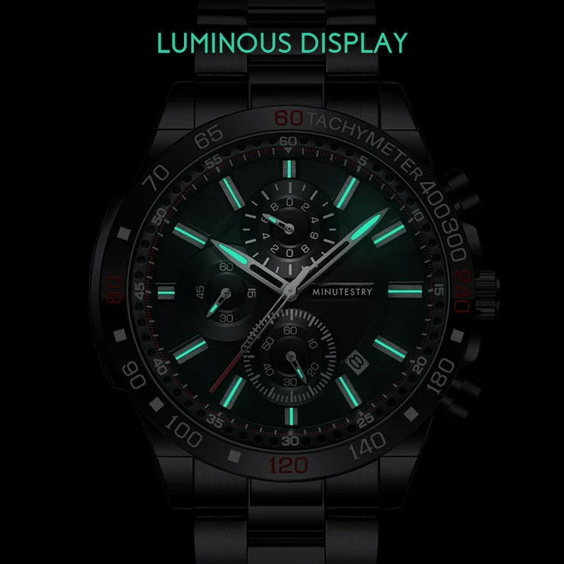 Personalized Mens Watch Engraved - Premium Christmas Gift for Boyfriend Husband Dad