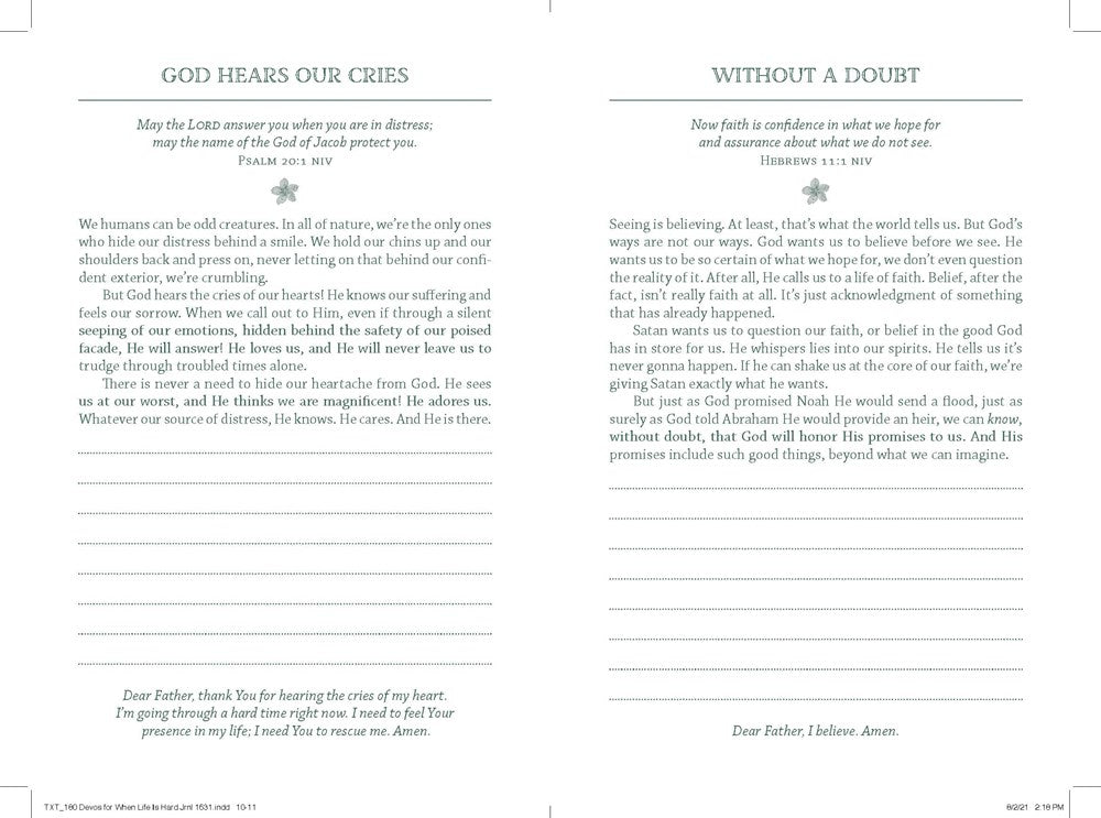 180 Devotions for When Life Is Hard - 2026 New Year Manifestation Journal