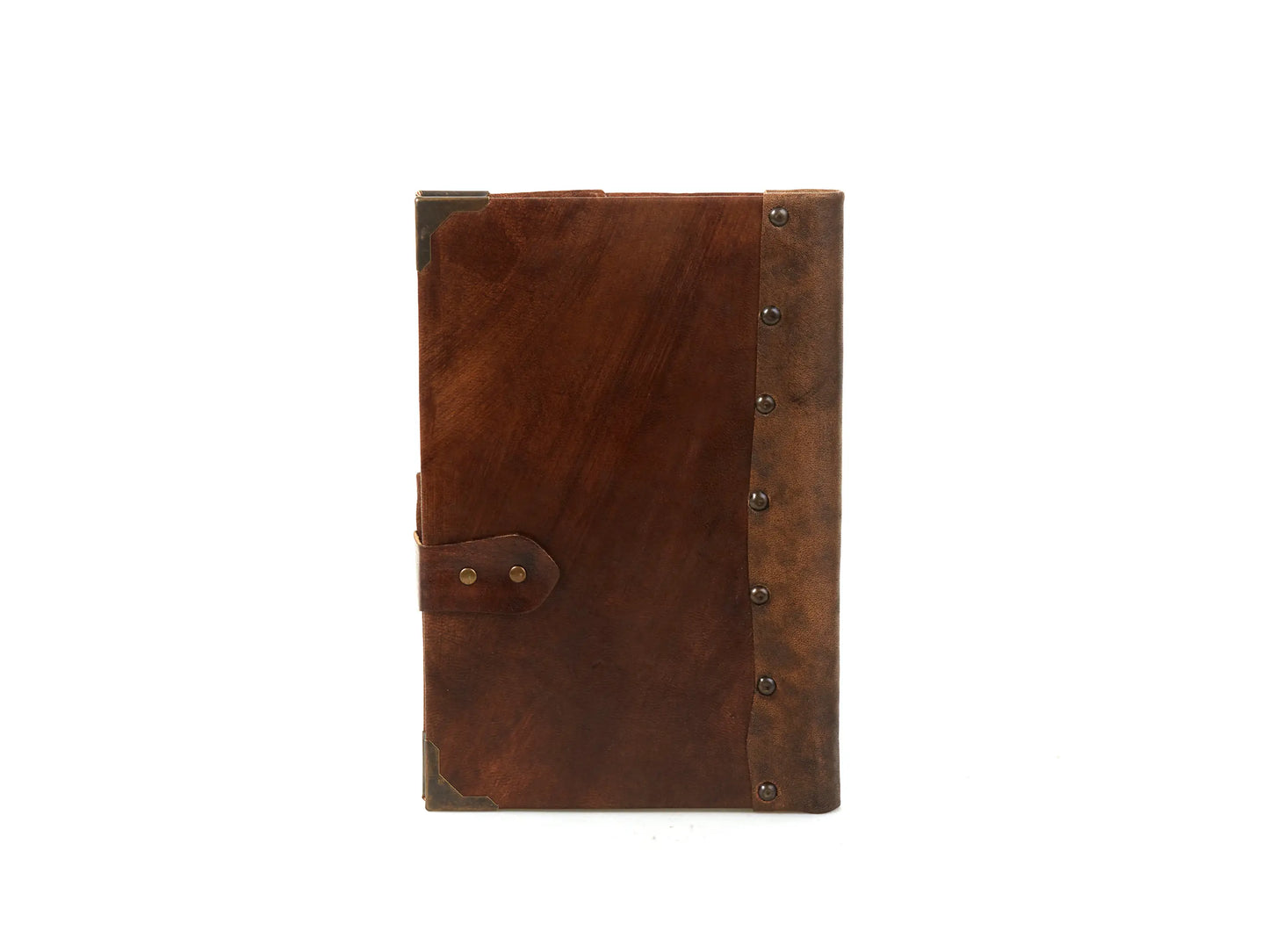 Bull Skull Embossed Leather Journal - Handmade New Year Gift Notebook