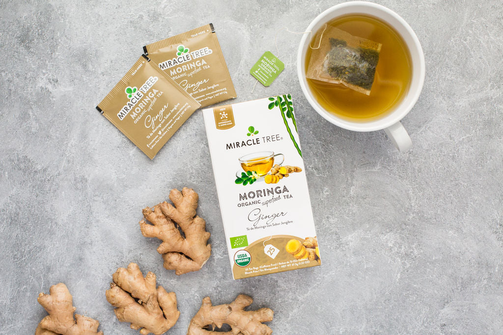 Miracle Tree Organic Moringa Ginger Tea - Superfood Wellness Gift | New Year 2026