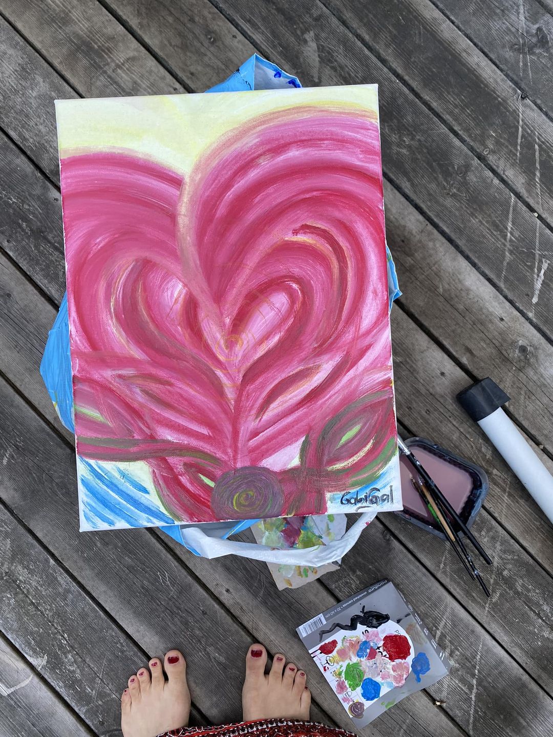 Heart's awakening (Canvas Painting, by Gabi Gal)