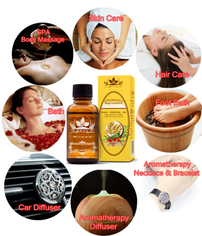 زيت الزنجبيل لتصريف الجهاز اللمفاوي - زيت عطري للعلاج بالتدليك | رأس السنة 2026