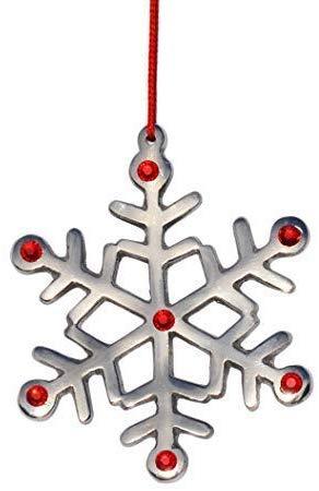 Ensemble de 8 décorations de Noël artisanales avec rubis rouge 