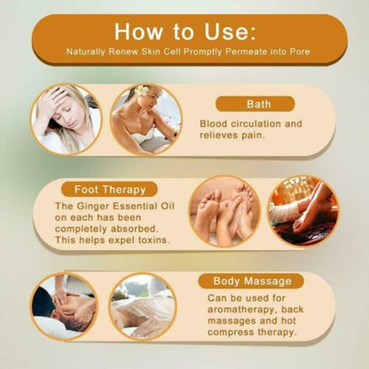 زيت الزنجبيل لتصريف الجهاز اللمفاوي - زيت عطري للعلاج بالتدليك | رأس السنة 2026