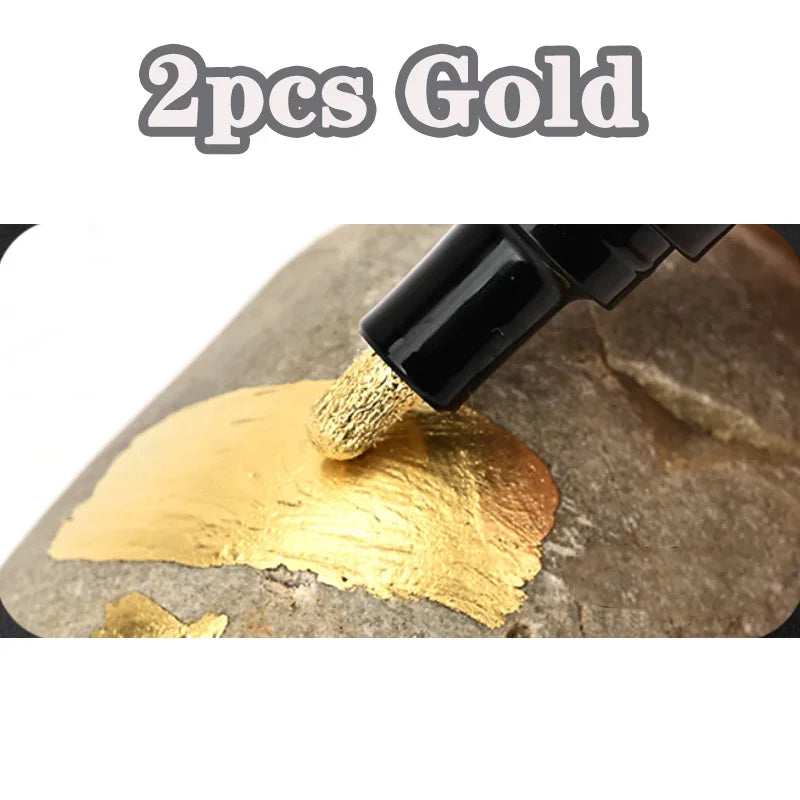 1/2/3pcs Mirror Marker Pen DIY Reflective Paint Pens Mirror Markers Chrome Gold SILVER Copper Color Signature Car Art Craftwork