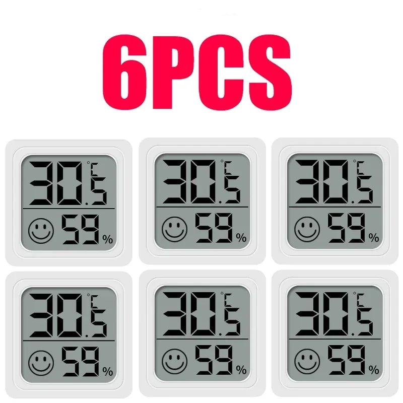1/3/4/6 PCS Mini LCD Digital Thermometer Hygrometer Indoor Room Temperature Humidity Meter Sensor Gauge Weather Station Set