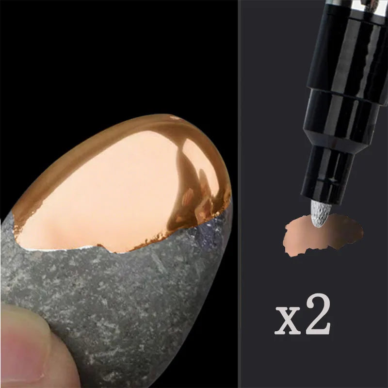 1/2/3pcs Mirror Marker Pen DIY Reflective Paint Pens Mirror Markers Chrome Gold SILVER Copper Color Signature Car Art Craftwork