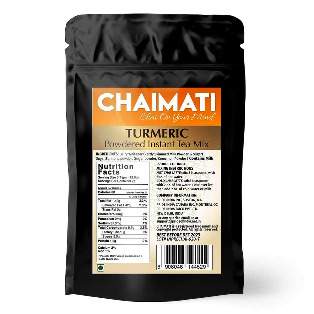ChaiMati Turmeric Chai Latte - Golden Milk Powder 2 lbs | New Year Wellness Gift