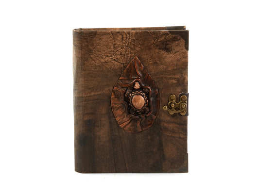 Leaf and Turtle Manifestation Journal - 2026 New Year Leather Notebook Gift
