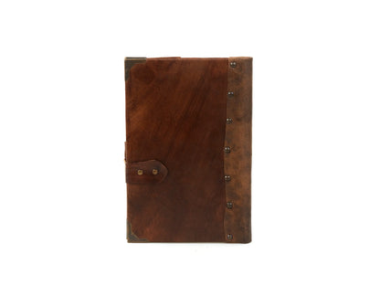 Bull Skull Embossed Leather Journal - Handmade New Year Gift Notebook