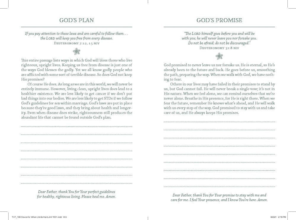 180 Devotions for When Life Is Hard - 2026 New Year Manifestation Journal