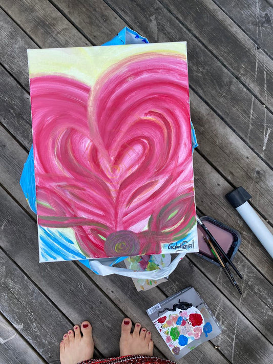 Heart's awakening (Canvas Painting, by Gabi Gal)