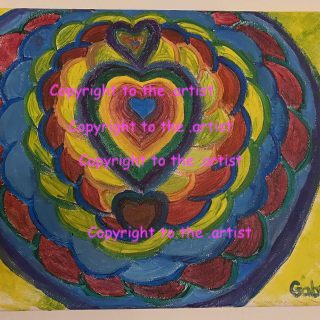 Soul's hearts by Gabi Gal (Canva painting, original)